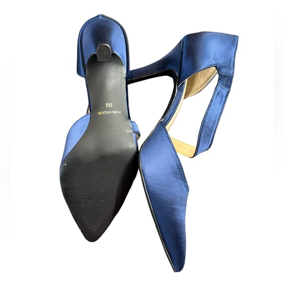 JENN ARDOR navy blue Women’s Stiletto Ankle Strap Pointed Toe Pumps heels NWT - Picture 5 of 7